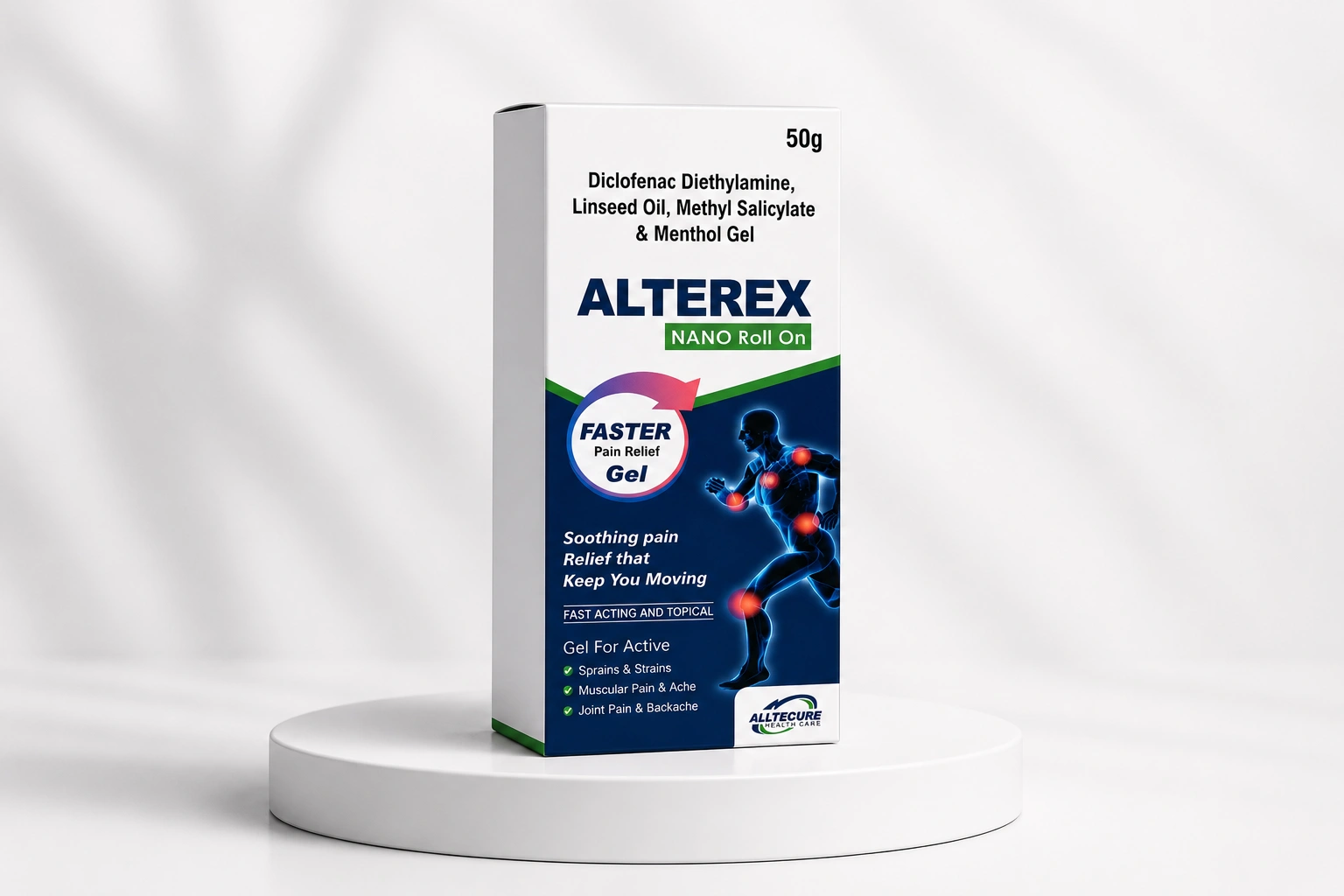 Alterex Nano Roll On pain relief formulation